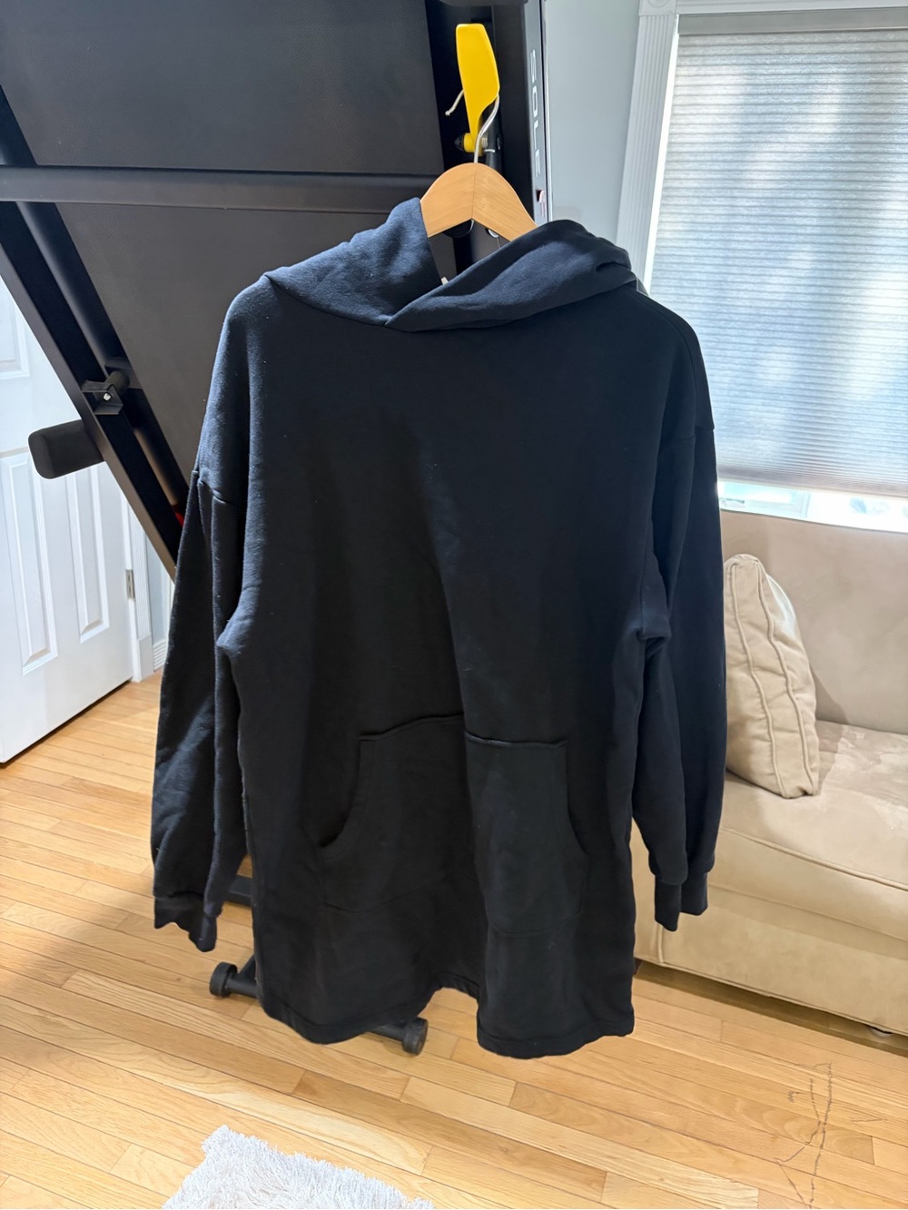 H&M Black Oversized Pullover Hoodie / mini dress